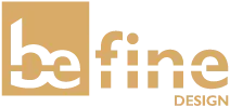 Logo von be fine design – strategisches Webdesign und Branding